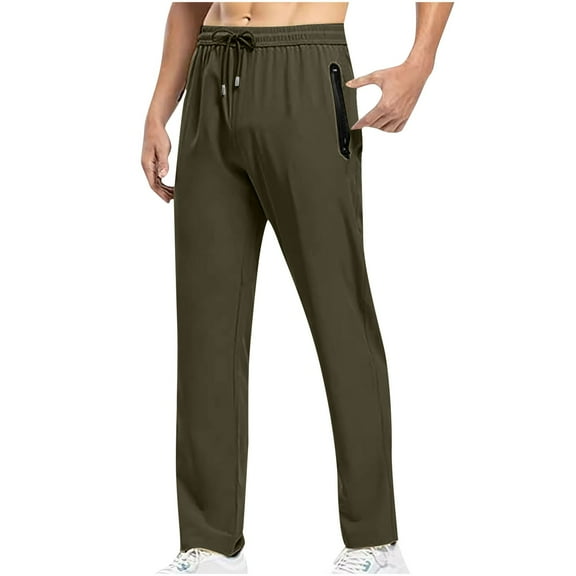 YYDGH Men's Lightweight Hiking Pants Breathable Quick Dry Solid Color Camping Fishing Running Athletic Active Jogger Pant