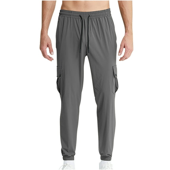 YYDGH Men's Lightweight Joggers Elastic Waist Drawstring Cargo Pants Casual Outdoor Workout Athletic Trousers