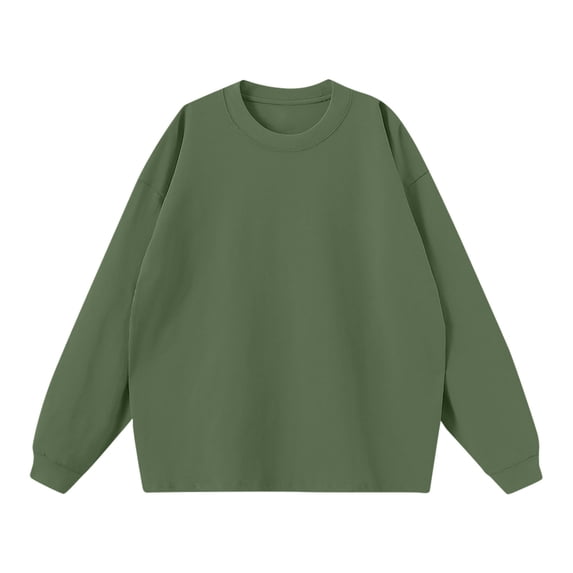 YYDGH Men's Long Sleeve Sweatshirt Crew Neck Polyester Pullover Plain Shirt Casual Solid Color Loose Fit Fall Winter Tops