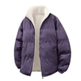thumbnail image 1 of YYDGH Men's Sherpa Fleece Lined Quilted Jackets Winter Warm Thick Stand Collar Coat Cold Weather Thermal Jacket Camouflage 3XL, 1 of 8