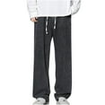 thumbnail image 1 of YYDGH Men's Straight Leg Jeans Casual Drawstring Elastic Waist Denim Pants Lightweight Jean, 1 of 6