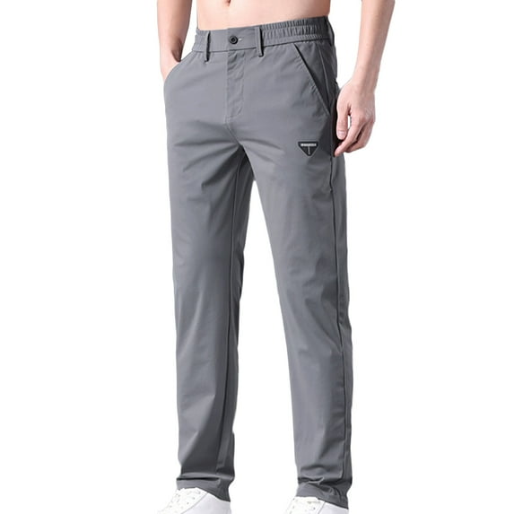 YYDGH Men's Stretch Golf Pants Quick Dry Lightweight Solid Color Casual Slim Fit Pant Dress Pants with Pockets