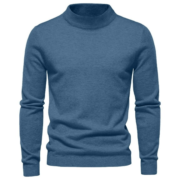YYDGH Men's Sweaters Slim Fit Mock Turtleneck Pullover Sweater Casual Basic Knitted Thermal Solid Color Baselayer Shirt