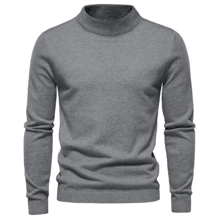 YYDGH Men's Sweaters Slim Fit Mock Turtleneck Pullover Sweater Casual Basic Knitted Thermal Solid Color Baselayer Shirt