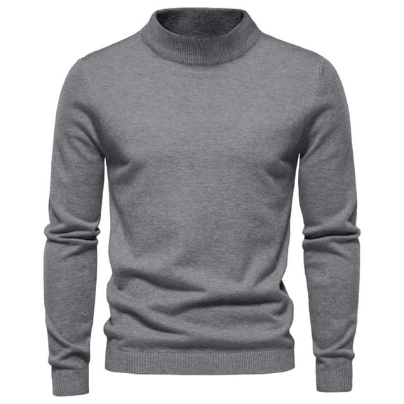 YYDGH Men's Sweaters Slim Fit Mock Turtleneck Pullover Sweater Casual Basic Knitted Thermal Solid Color Baselayer Shirt