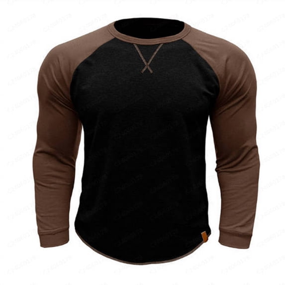 YYDGH Men's Sweatshirt Classic Slim Athletic Fit Long Sleeve Shirts Active Running Tshirts Hiking Baseball Raglan Shirts