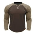 thumbnail image 1 of YYDGH Men's Sweatshirt Classic Slim Fit Athletic Long Sleeve Color Block Shirts Active Running Tshirts Hiking Baseball Raglan Shirts, 1 of 1