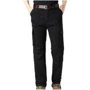 YYDGH Mens Tactical Active Work Pants Ripstop Cotton Cargo Pants Casual Combat Solid Color Wide Leg Trousers with Pockets