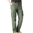 thumbnail image 1 of YYDGH Men's Tactical Active Work Pants Ripstop Cotton Cargo Pants Casual Combat Solid Color Wide Leg Trousers with Pockets, 1 of 9