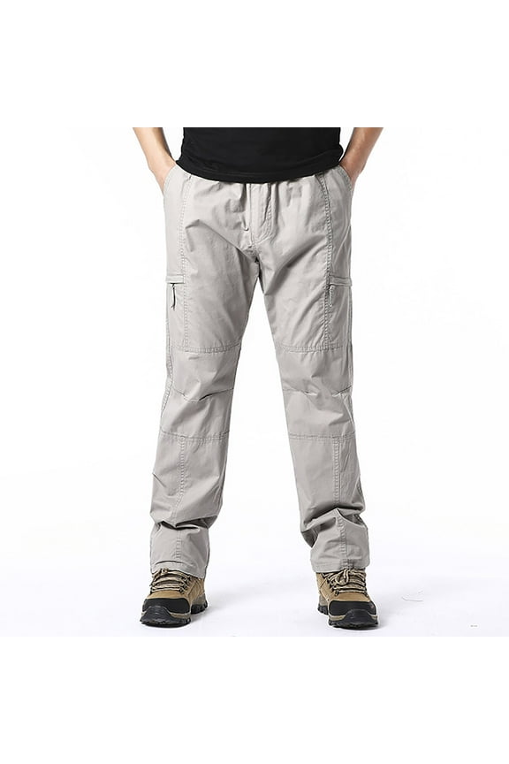 Men's Tactical Cargo Pants Casual Military Pants Casual Baggy Loose Fit Hiking Work Trousers with Pockets