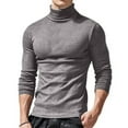 thumbnail image 1 of YYDGH Men's Turtleneck T Shirts Long Sleeve Slim Fit Thermal Tops Mock Turtleneck Basic Solid Color Pullover Fall Sweater, 1 of 5