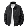 thumbnail image 1 of YYDGH Men's UPF 50+ Sun Protective Jackets Quick Dry Full Zip Up Long Sleeve Jackets Casual Loose Lightweight Fall Coats Black XXL, 1 of 6