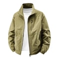 thumbnail image 1 of YYDGH Men's UPF 50+ Sun Protective Jackets Quick Dry Full Zip Up Long Sleeve Jackets Casual Loose Lightweight Fall Coats Khaki 3XL, 1 of 8