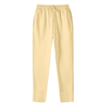 YYDGH Men's Workout Sweatpants Elastic Waist Drawstring Gym Jogger Pants with Pockets Solid Color Casual Loose Fit Trousers