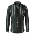 thumbnail image 1 of YYDGH Mens Dress Shirts Long Sleeve Striped Button Down Shirts Stylish Casual Slim Fit Fall Winter Formal Business Shirt, 1 of 7