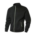 thumbnail image 1 of YYDGH Mens Fleece Lined Jacket Full Zip Up Lightweight Sweater Jackets Casual Warm Fall Winter with Pockets Outdoor Activities Black S, 1 of 9