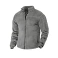 thumbnail image 1 of YYDGH Mens Fuzzy Sherpa Jacket Cardigan Fleece Long Sleeve Full Zip Open Front Thermal Coat Fall Winter Outwear Dark Gray L, 1 of 4