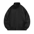 thumbnail image 1 of YYDGH Mens Lightweight Jackets Casual Windbreakers Track Jacket Zip Up Baseball Golf Coats with Pockets Black XL, 1 of 9