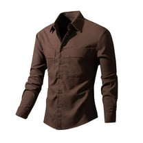 YYDGH Mens Long Sleeve Hiking Shirts Sun Protection Casual Breathable Cotton Fishing Shirt Cooling Button Down shirt