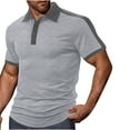 thumbnail image 1 of YYDGH Mens Polo Shirts Classic Short Sleeve Golf Shirts Lapel V-Neck Button Tops Casual Gym Fitness Athletic T Shirts with Pocket, 1 of 6
