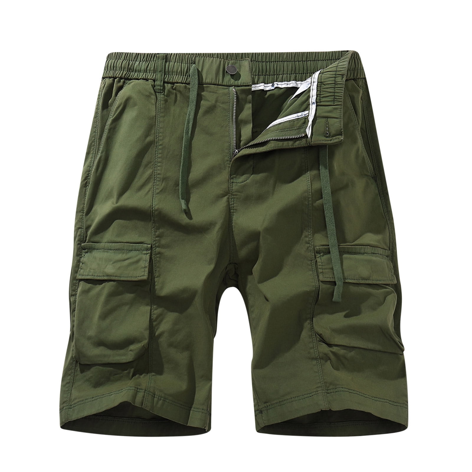 YYDGH Mens Camouflage Cargo Shorts Casual Elastic Waist