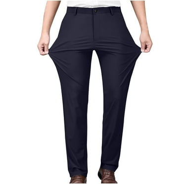 YYDGH Mens Slim Fit Dress Pants Stretch Tech Tapered Golf Pants for Men Wrinkle Free Solid Color Straight Leg Trousers