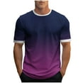 thumbnail image 1 of YYDGH Mens T Shirts Short Sleeve Crew Neck Tops Casual Gradient Color Sports Fitness Workout Basic Tees, 1 of 5
