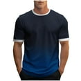 thumbnail image 1 of YYDGH Mens T Shirts Short Sleeve Crew Neck Tops Casual Gradient Color Sports Fitness Workout Basic Tees, 1 of 5