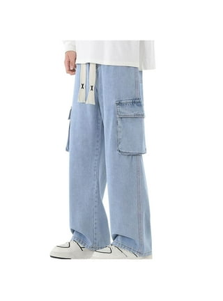 Mens Faux Denim Drawstring Lounge Pant