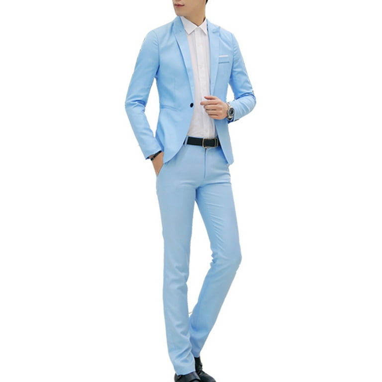 Blue pant shop coat style