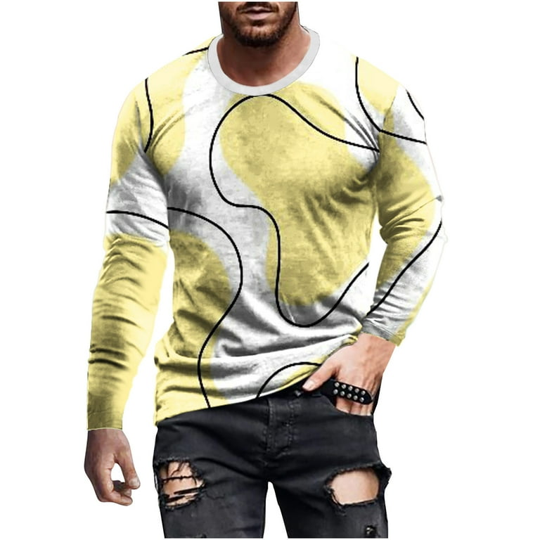 Yellow workout shop shirt
