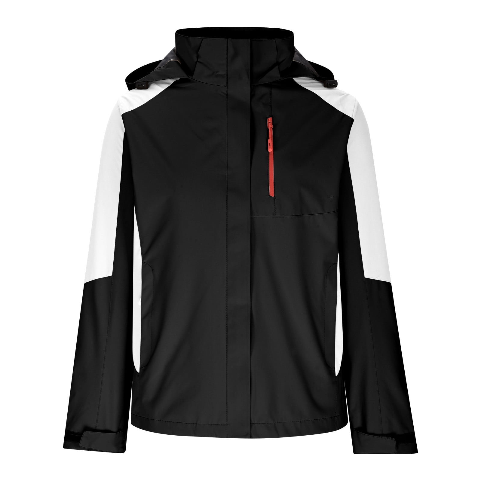 YYDGH Rain Jacket Women Zip Up Color Block Patchwork Lightweight