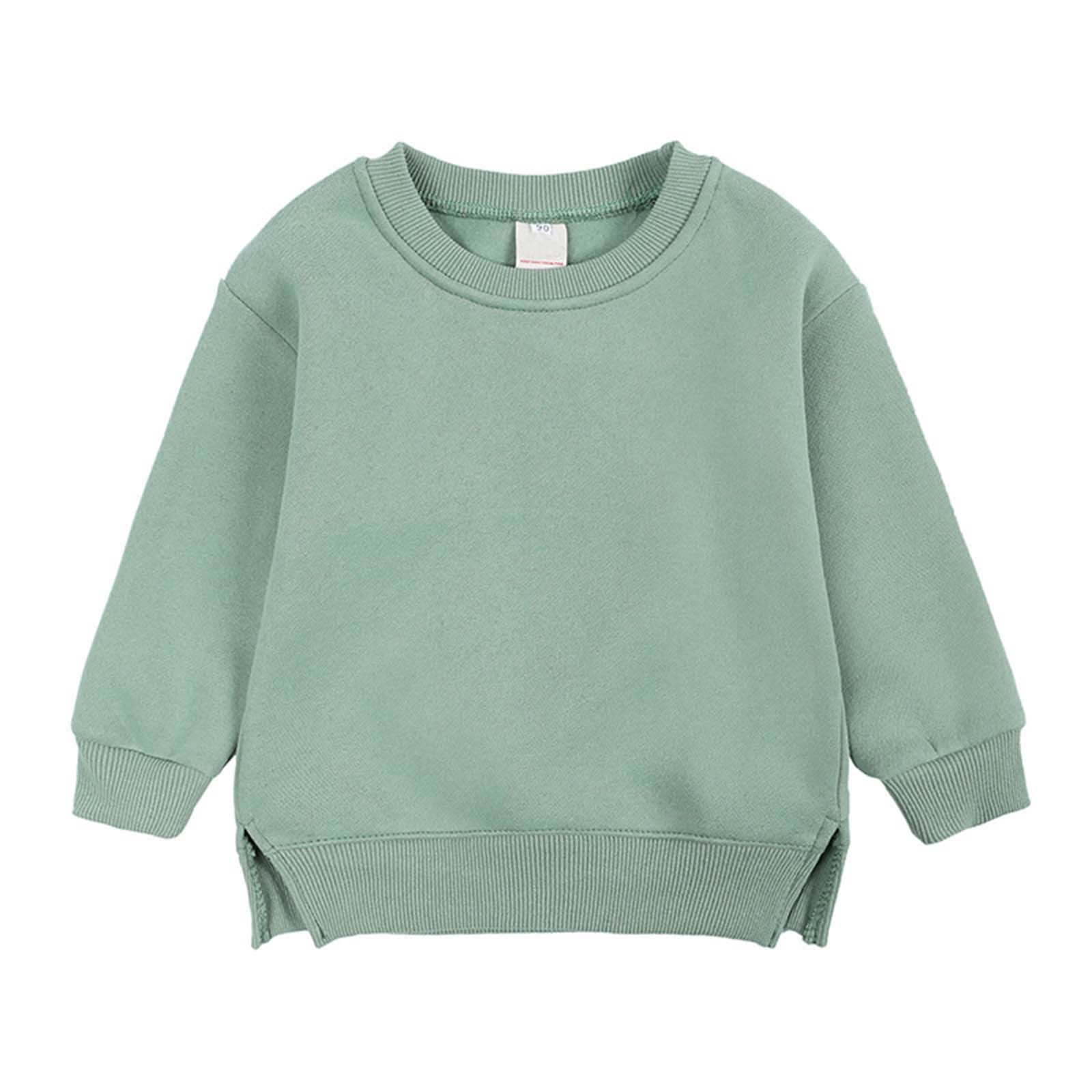 Kid Girl Ruffled Textured Solid Color Pullover Sweatshirt