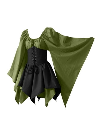 Ren Faire, Renaissance Dress, Medieval, Lace up, Corset Dress, Costume,  A2031