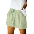thumbnail image 1 of YYDGH Shorts for Women Dressy Summer Shorts Vacation Trendy Drawstring Lounge Shorts with Pockets Mint Green XL, 1 of 4