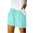 thumbnail image 1 of YYDGH Shorts for Women Dressy Summer Shorts Vacation Trendy Drawstring Lounge Shorts with Pockets Sky Blue XL, 1 of 4