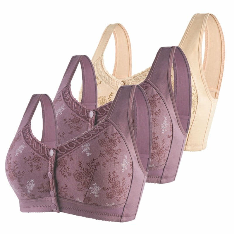 YYDGH Snap Front Bra Older Women,Creative Women's Front Button Cotton