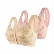 YYDGH Snap Front Bra Older Women,Creative Women's Front Button Cotton Bra,Front Closure Bras for Older Women