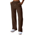 thumbnail image 1 of YYDGH Straight Leg Sweatpants for Women with Pockets Drawstring High Waisted Workout Pants Casual Loose Fit Stretch Baggy Gym Pants, 1 of 5