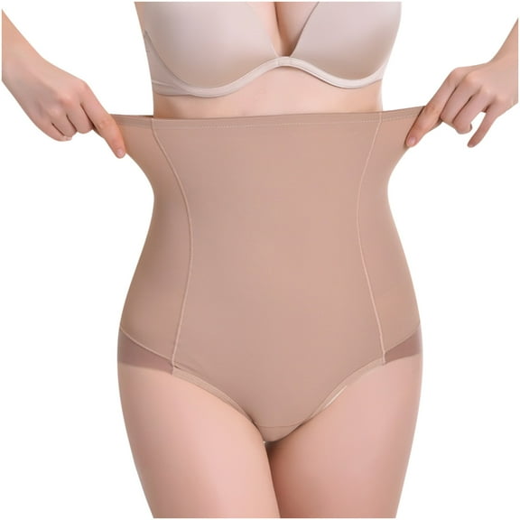 YYDGH Tummy Control Underwear for Women High Waisted Shapewear Panties Shaping Lace Panties Slimming Body Shaper Underwear Beige XL