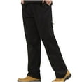 thumbnail image 1 of YYDGH Wide Leg Pants for Men Casual Solid Color Twill Cotton Hiking Pants with Pockets Drawstring Waist Work Pants, 1 of 5