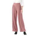 thumbnail image 1 of YYDGH Wide Leg Pants for Women Elastic High Waisted Pleated Palazzo Pants Lightweight Work Trousers with Pockets, 1 of 7