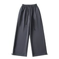 thumbnail image 1 of YYDGH Wide Leg Sweatpants Women Baggy Pants Y2k Straight Leg Sweatpants with Pockets Low Rise Y2k Pants, 1 of 3