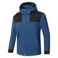 thumbnail image 1 of YYDGH Windbreaker Jackets for Men Waterproof Lightweight Hooded Softshell Jacket Travel Jacket with Hidden Pockets Work Coats for Men Winter Jackets Dark Blue XXL, 1 of 4