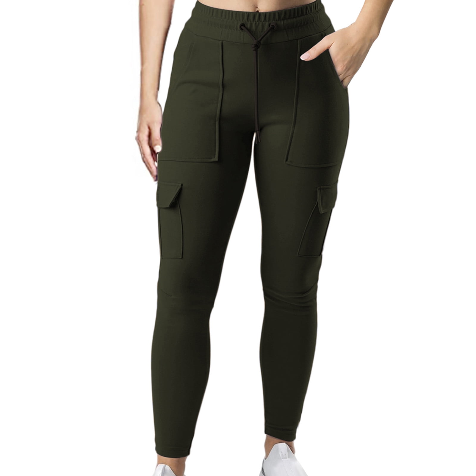 YYDGH Womens Scrunch Butt Leggings with Pockets High Waist Cargo