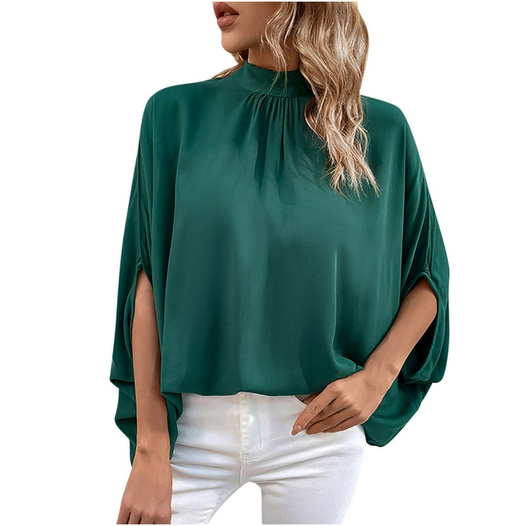 High neck top summer shirts