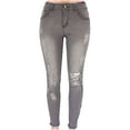 thumbnail image 1 of YYDGH Women Skinny Ripped Jeans Stretch Distressed Destroyed Denim Pants Gray L, 1 of 6