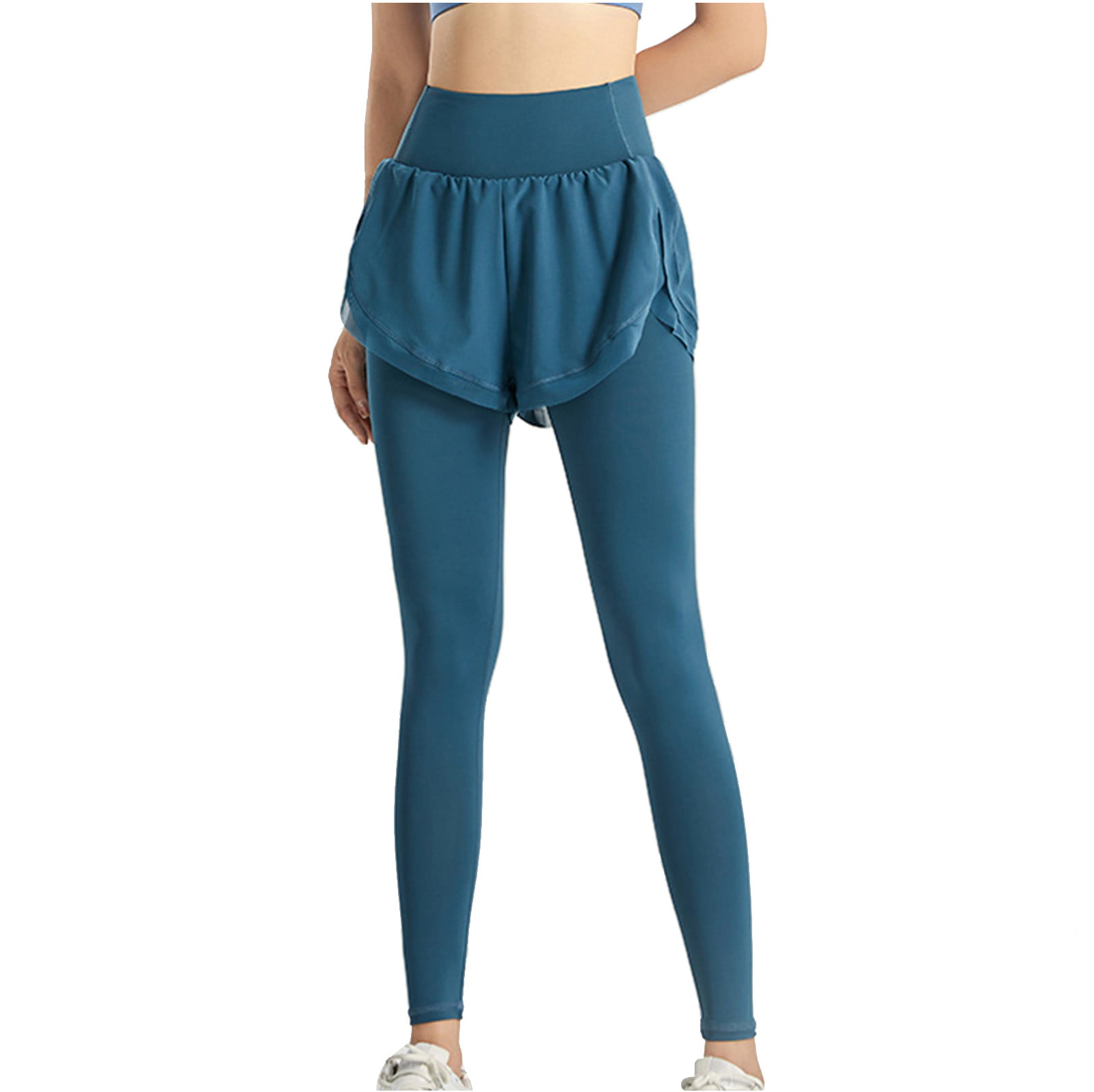 Yoga Pants Medium Petite Leggings Pockets Tennis Capris Sports Skirted  Women Yoga Legging Skirts Elastic Yoga Pants Army Green : :  Fashion