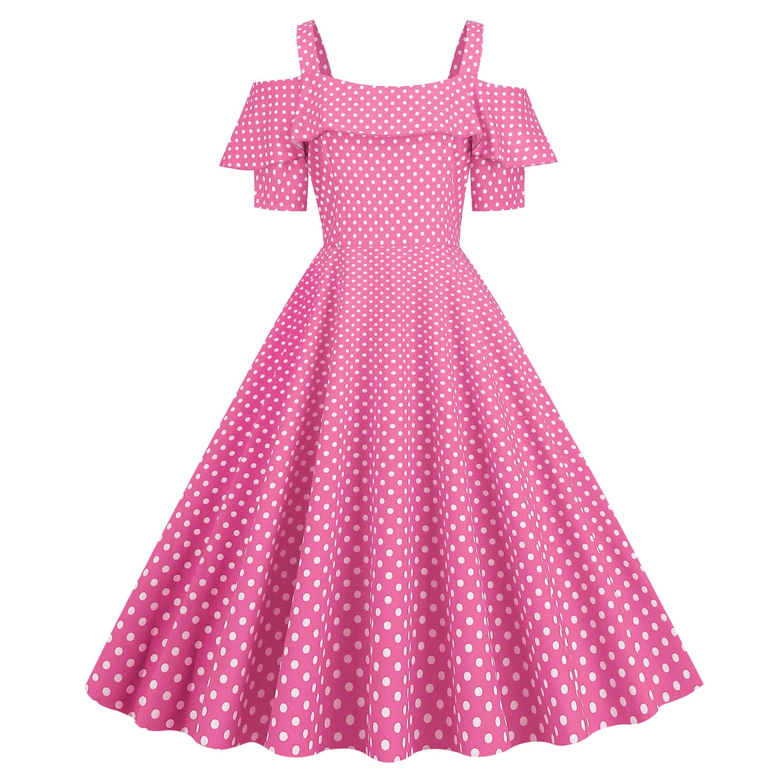 Contrast bright yellow-pink tea length baby party dress with