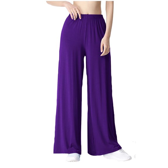 YYDGH Women's Casual Loose Wide Leg Cozy Pants Yoga Sweatpants Comfy High Waisted Sports Athletic Lounge Pants with Pockets